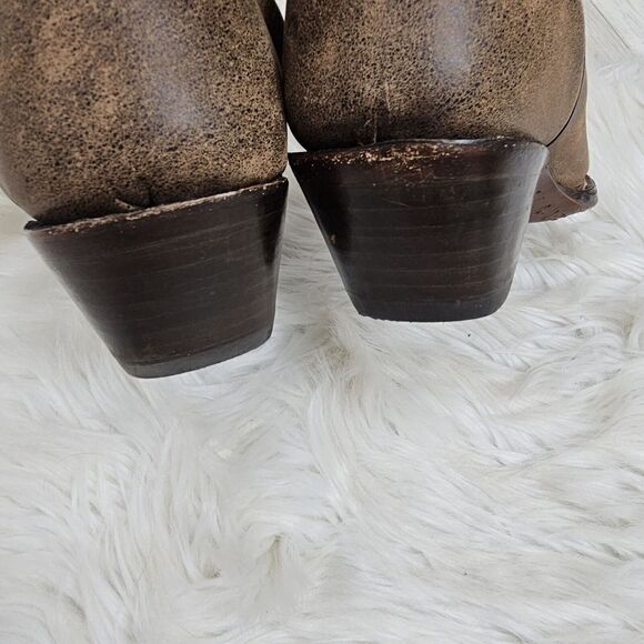 Corral Boots Distressed Naham Brown Nubuck Leather Cowgirl Size 9.5 M - Picture 10 of 10